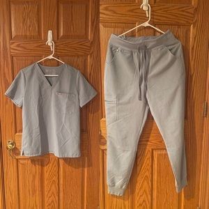 Figs Scrub Set Dusty Blue